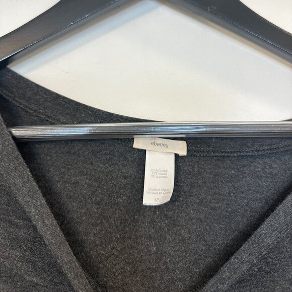 EBERJEY Gisele Jersey Knit Slouchy Pajamas in Graphite/ Ivory Size Small - Picture 5 of 13